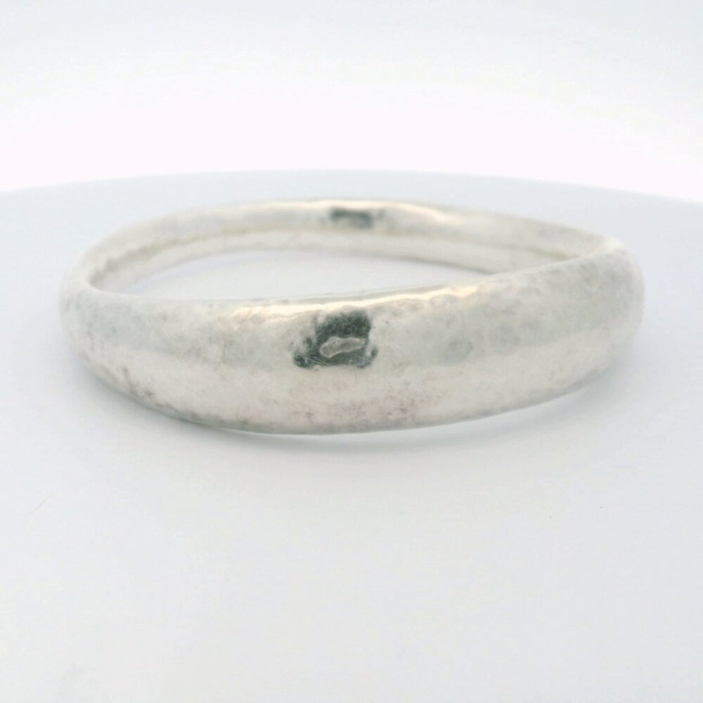 Ippolita Sterling Silver Hammered Hollow Freeform Bangle Bracelet